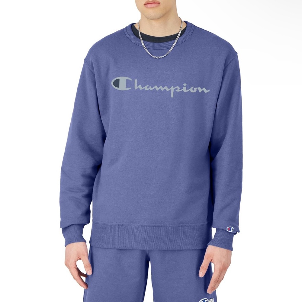 Champion Men's Sweatshirt, Fleece Midweight Crewneck Sweatshirt XXL TALL